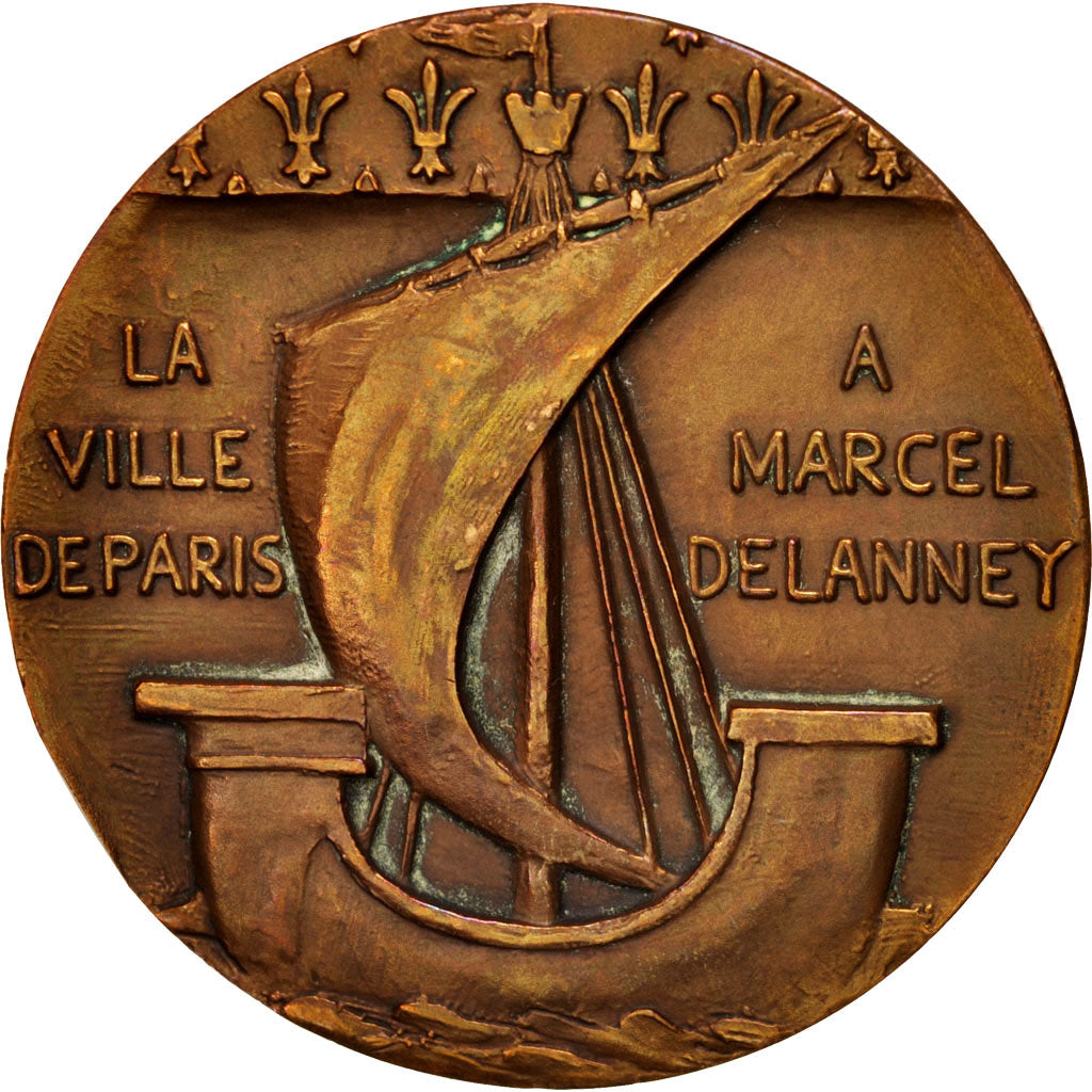 Francia, Medal, Marcel Delanney Seine Prefect, History, 1915, BB+, Bronzo