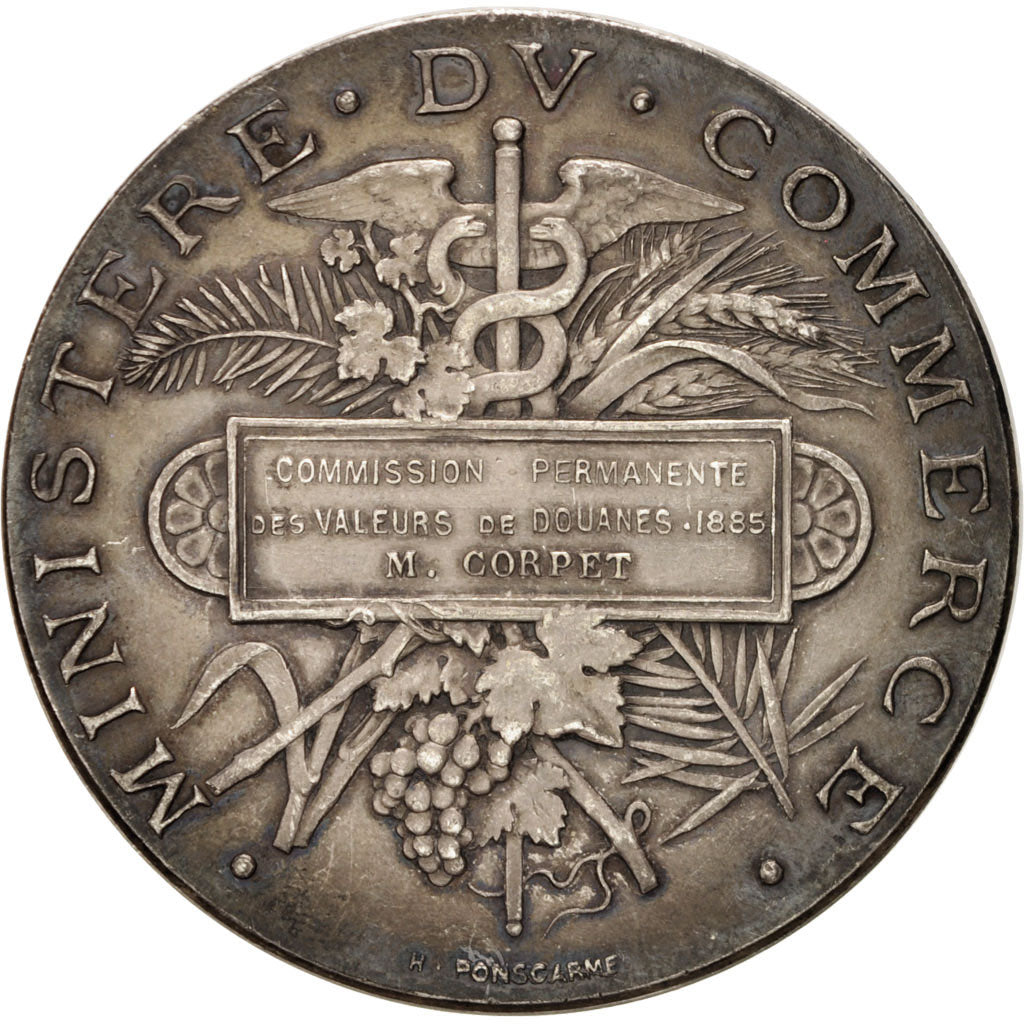 Frankreich, Business Ministery, Politics, Society, War, Medal, 1885, AU(50-53...
