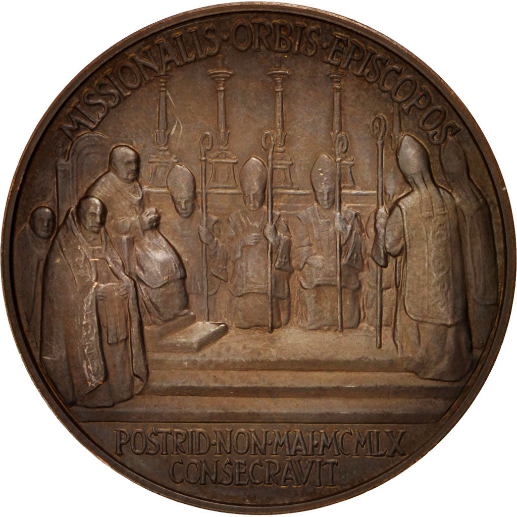 Vatican, John XXIII, Religions & beliefs, Medal, AU(55-58), Mistruzzi