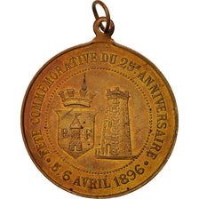 France, Belfort, History, Medal, 1896, AU(55-58), Copper, 37