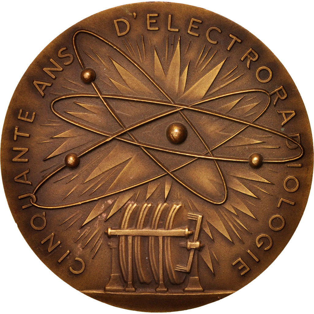 France, Medal, Electroradiology 50th Anniversary, Medicine, 1959, AU(55-58)