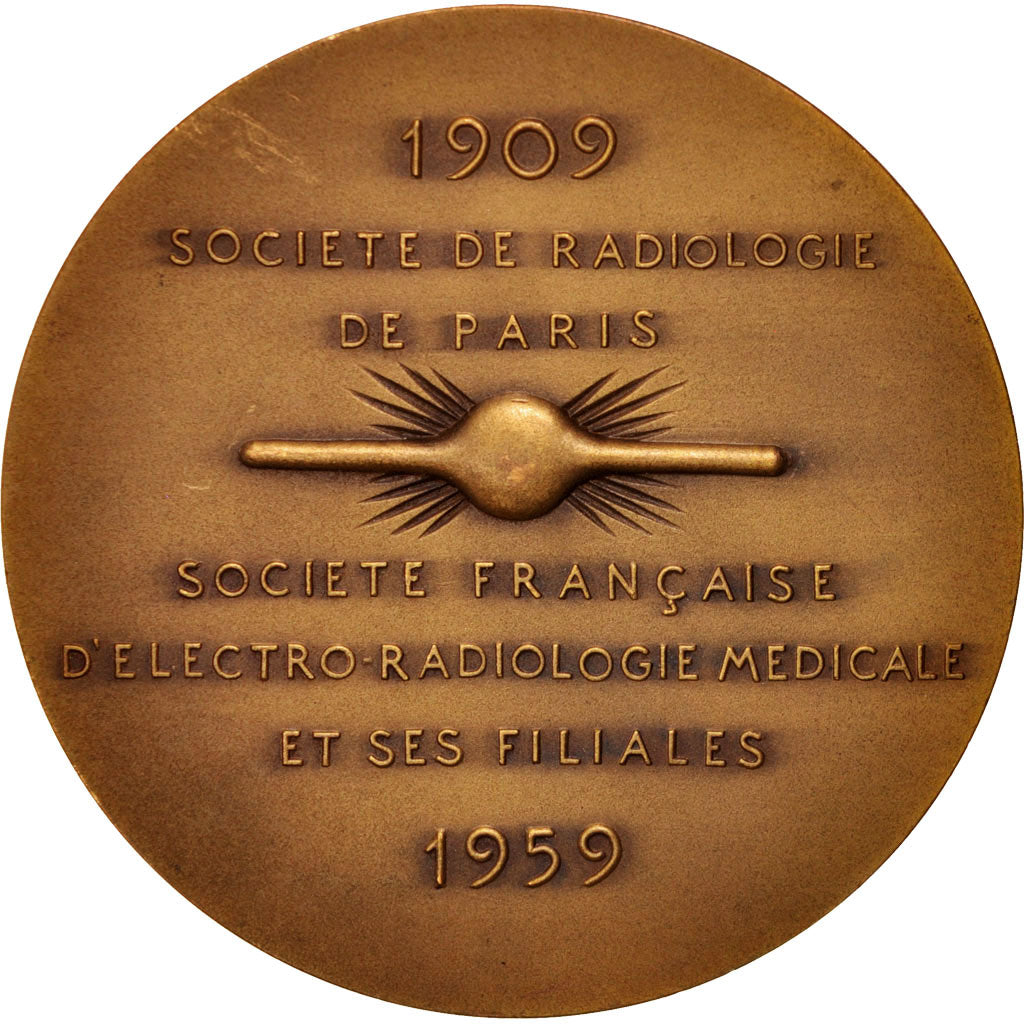 France, Medal, Electroradiology 50th Anniversary, Medicine, 1959, AU(55-58)
