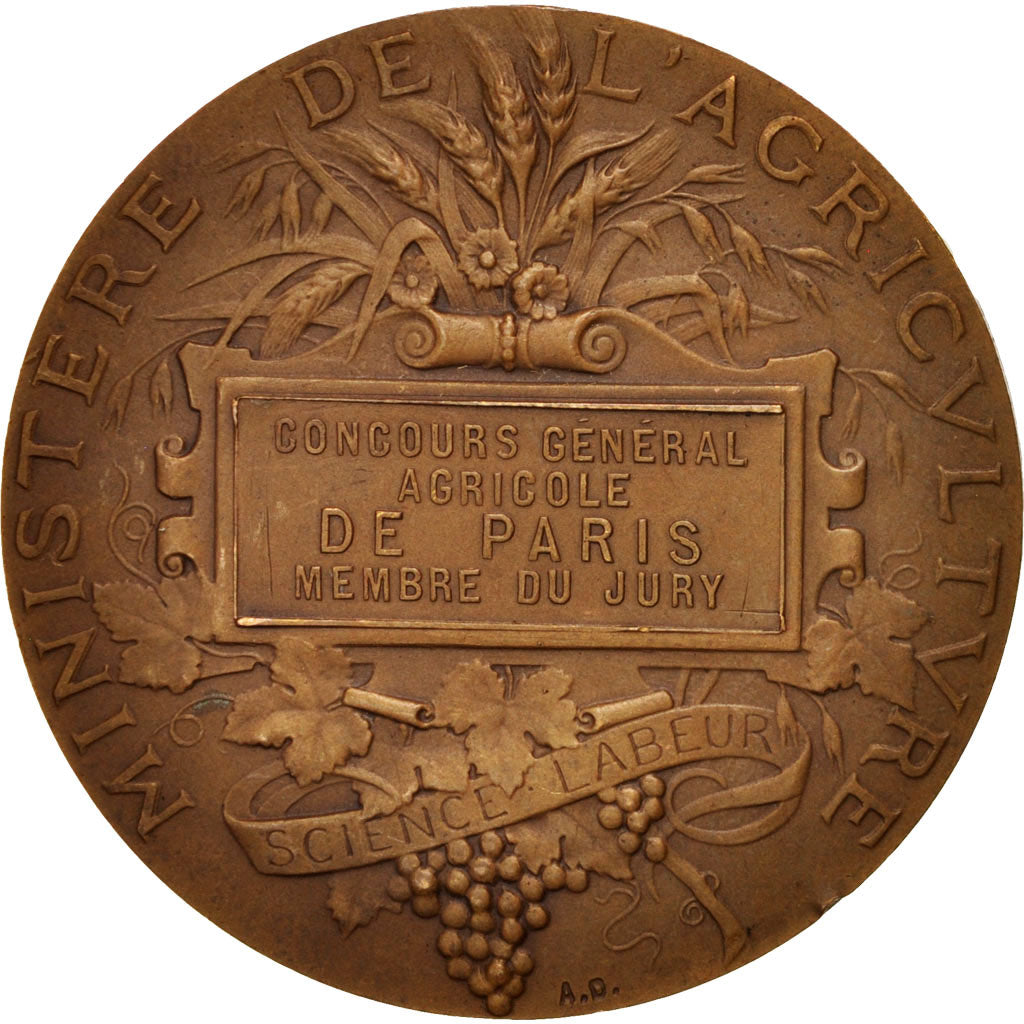 France, Medal, Agriculture Ministery, Business & industry, Dubois.A, AU(50-53)