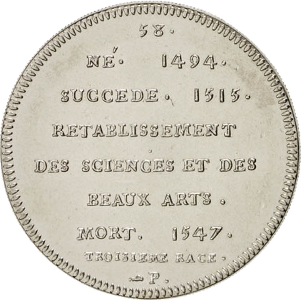 France, Medal, Francis I, Francis I, History, MS(63), Nickel