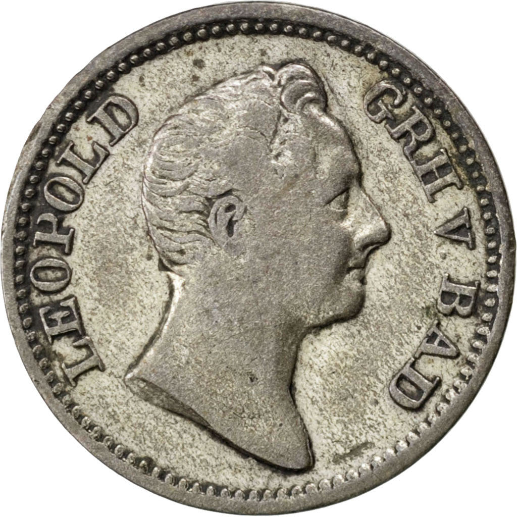GERMAN STATES, 3 Kreuzer, 1834, KM #199, VF(30-35), Silver, 1.12