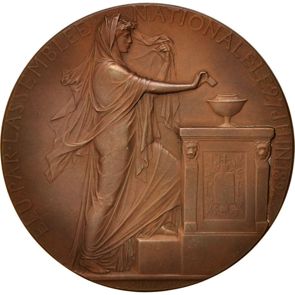 France, Medal, President Casimir Perier, History, 1894, Chaplain, AU(55-58)