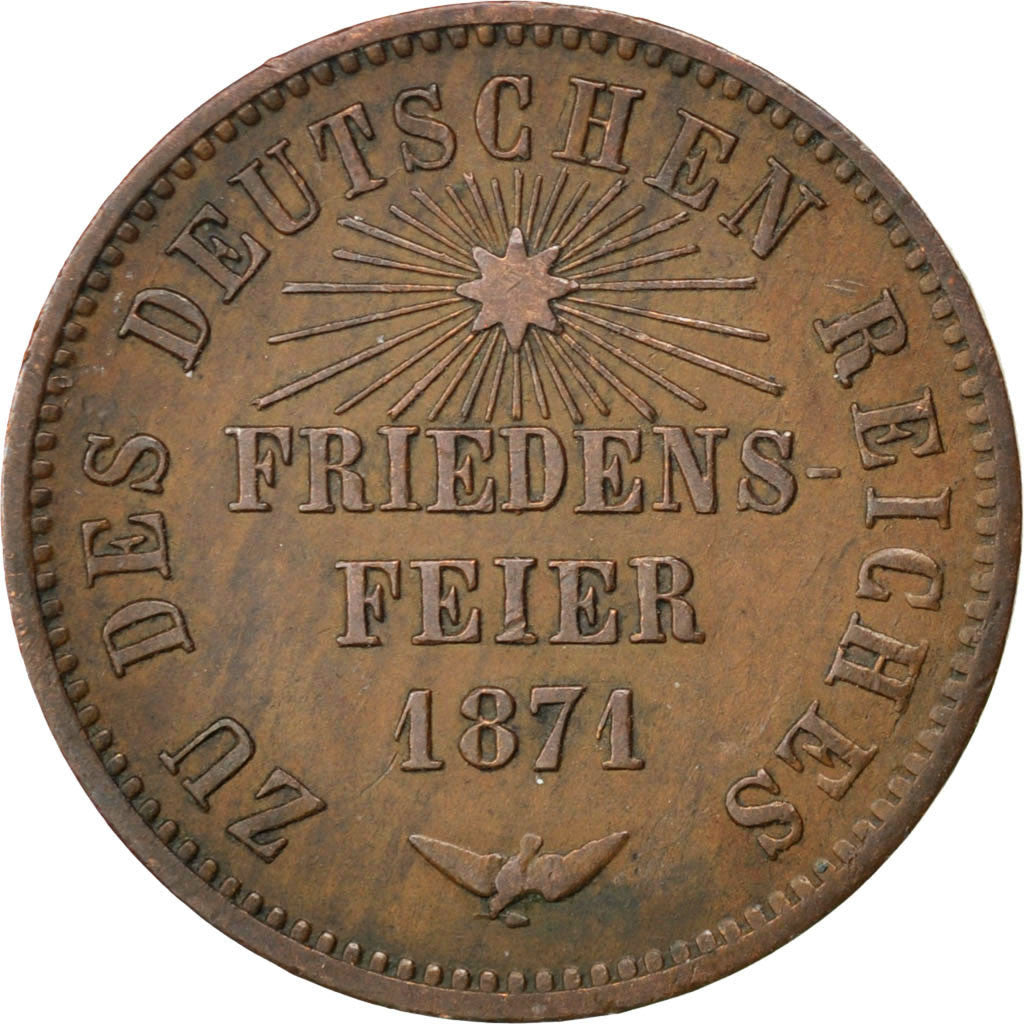 Coin, German States, BADEN, Friedrich I, Kreuzer, 1871, AU(50-53), Copper