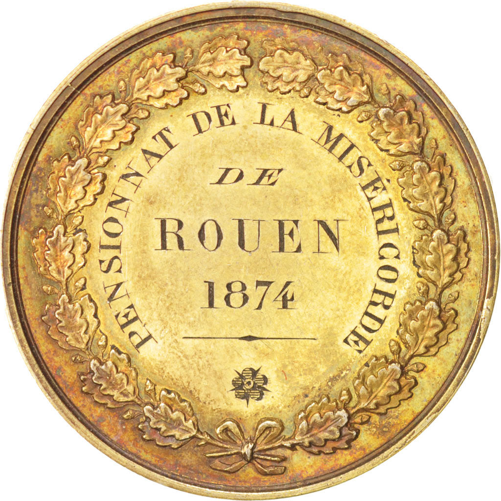 France, Rouen Mercy Boarding school, Arts & Culture, Medal, 1874, MS(63)