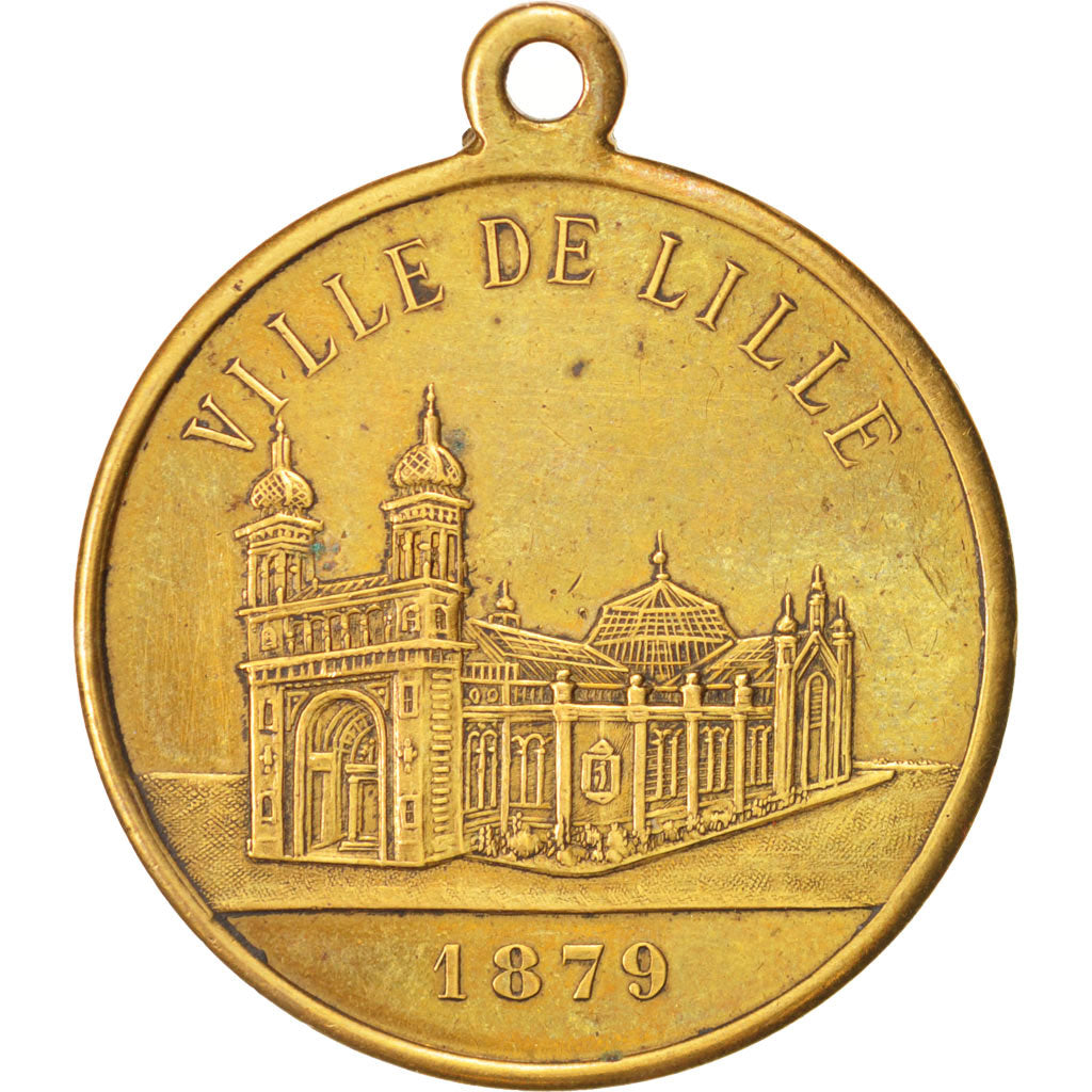 France, Palais Rameau, Lille, Sciences & Technologies, Medal, 1879, AU(55-58)