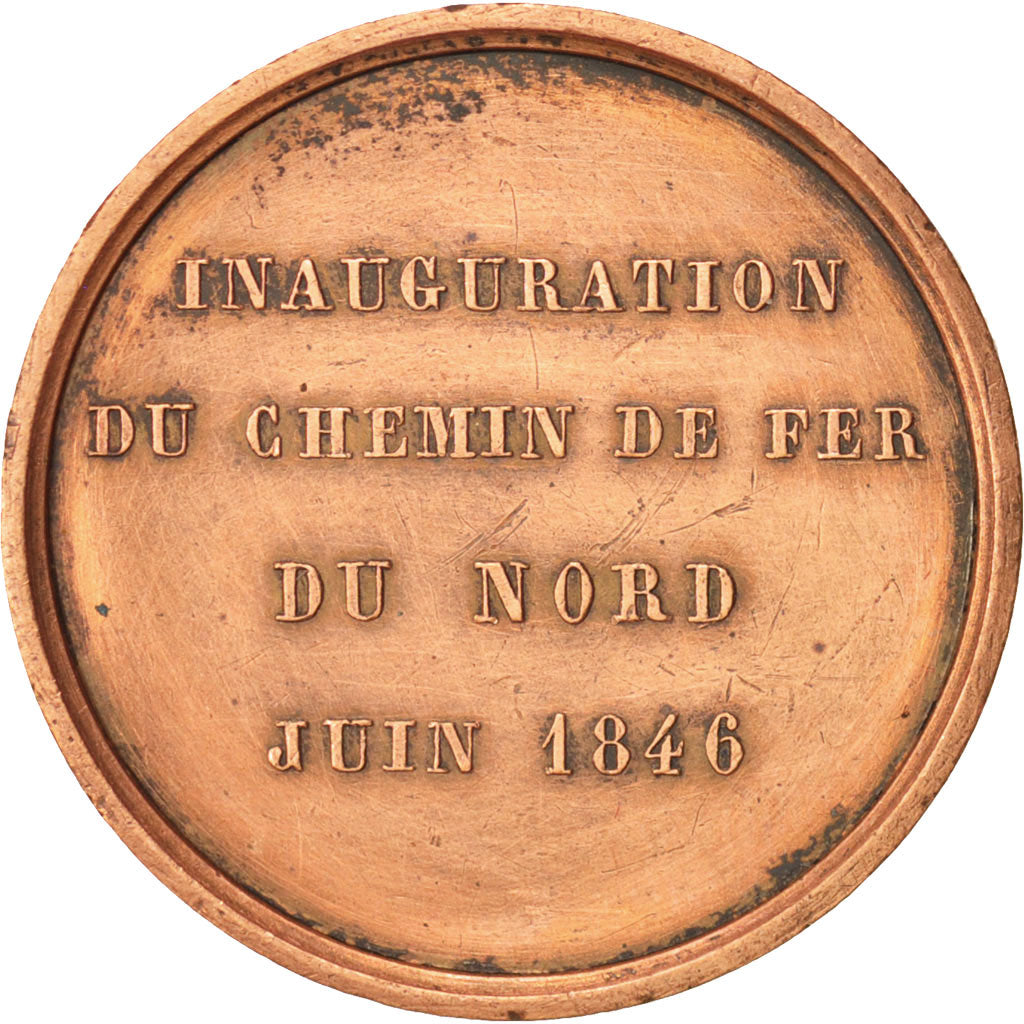 Frankreich, North of France Railway, Railway, Medal, 1846, AU(55-58), Lecomte...