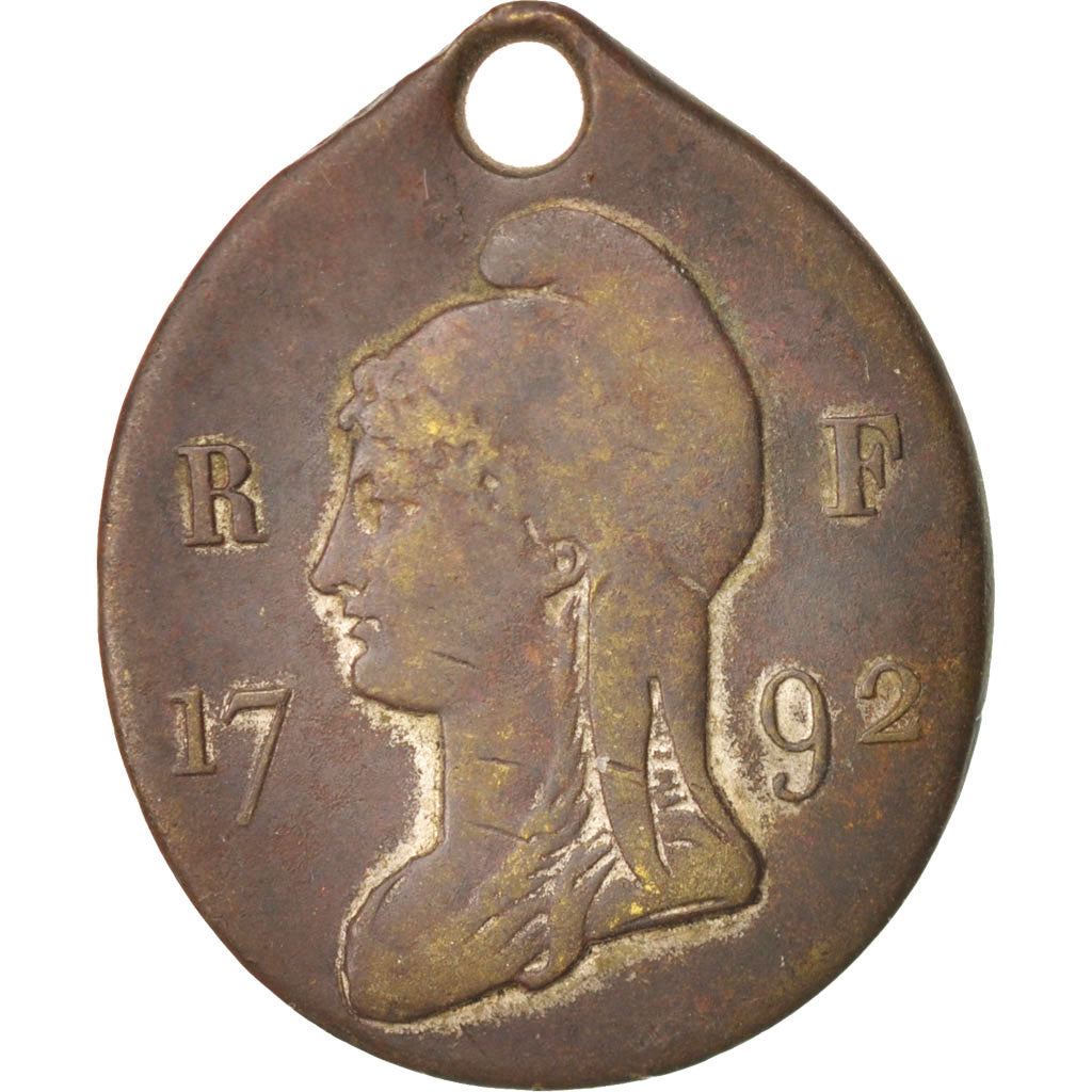France, Medal, French Third Republic, History, 1892, EF(40-45), Copper