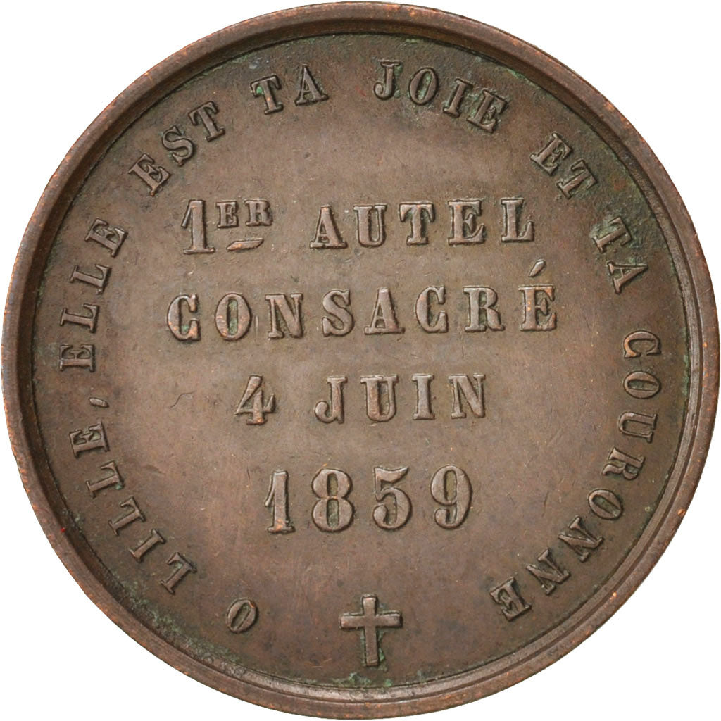 France, Medal, Notre-Dame de la Treille, Lille, Religions & beliefs, 1859