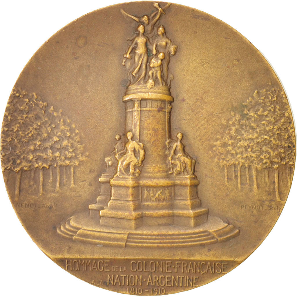 Francia, Medal, Hommage de la Colonie Française à la Nation Argentine