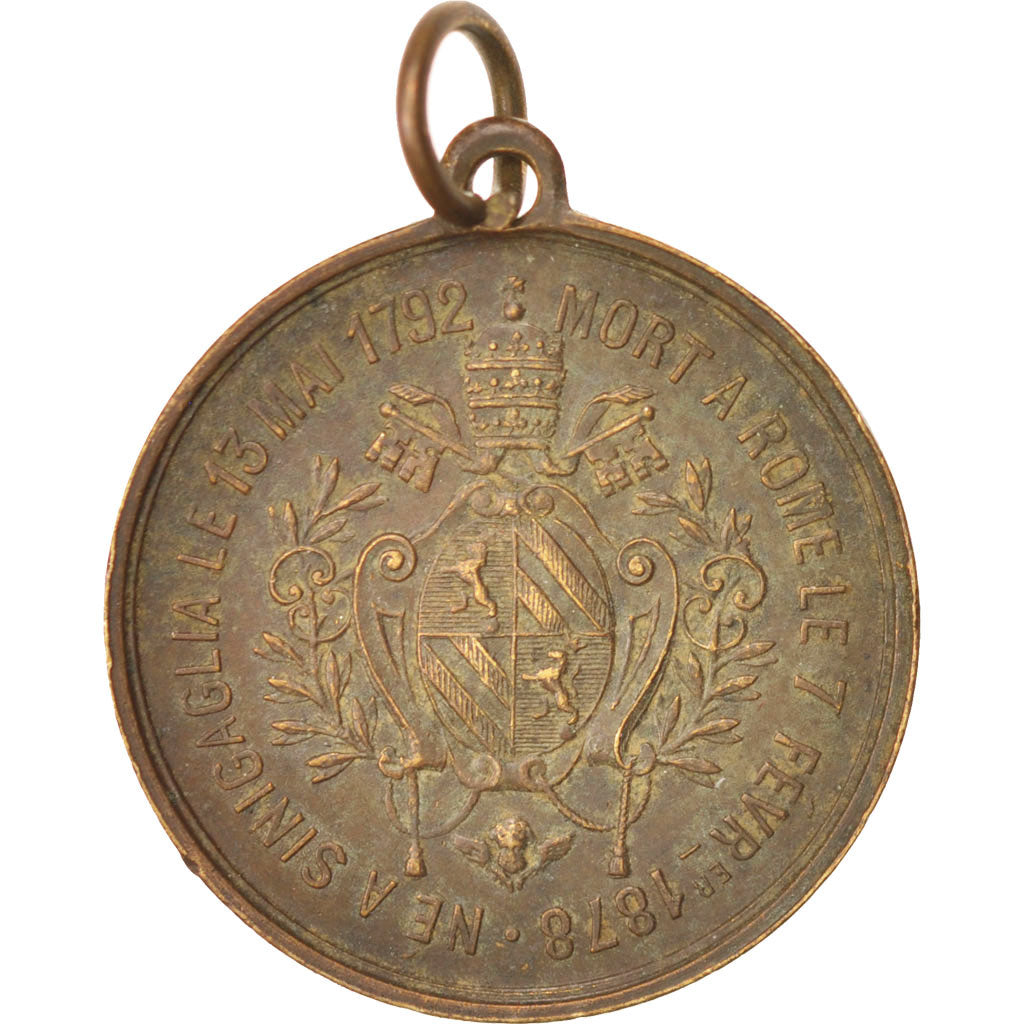 France, Medal, Pie IX, Religions & beliefs, 1878, EF(40-45), Copper
