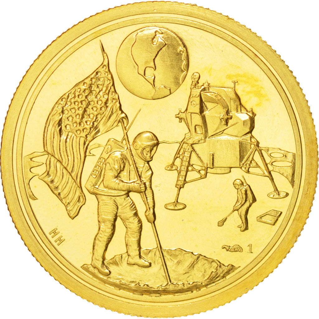 France, Medal, Landing on the Moon, History, 1969, Monnaie de Paris, MS(63)