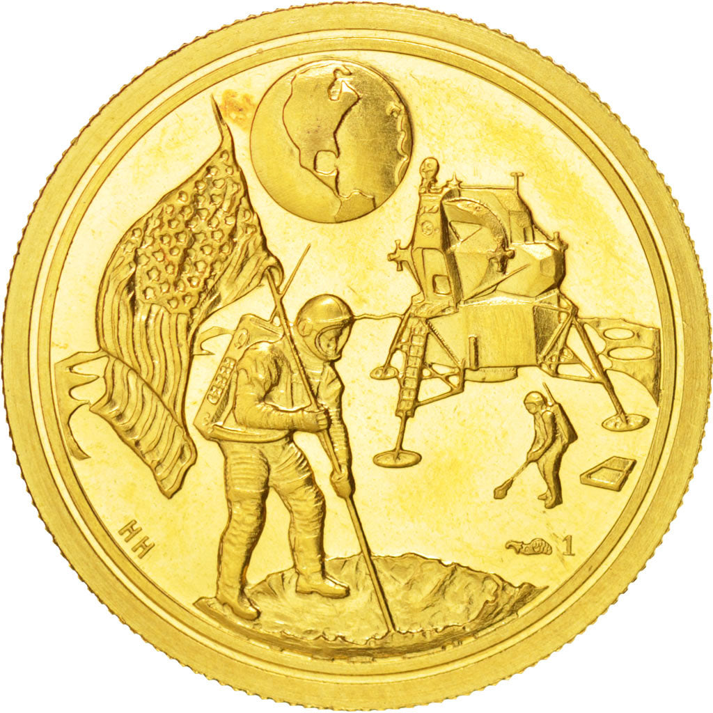 France, Medal, Landing on the Moon, History, 1969, Monnaie de Paris, MS(63)