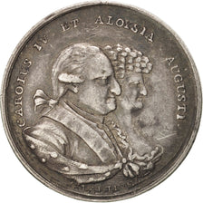 Spain, Charles IV and Eloise, History, Medal, 1789, AU(50-53), Silver, 19