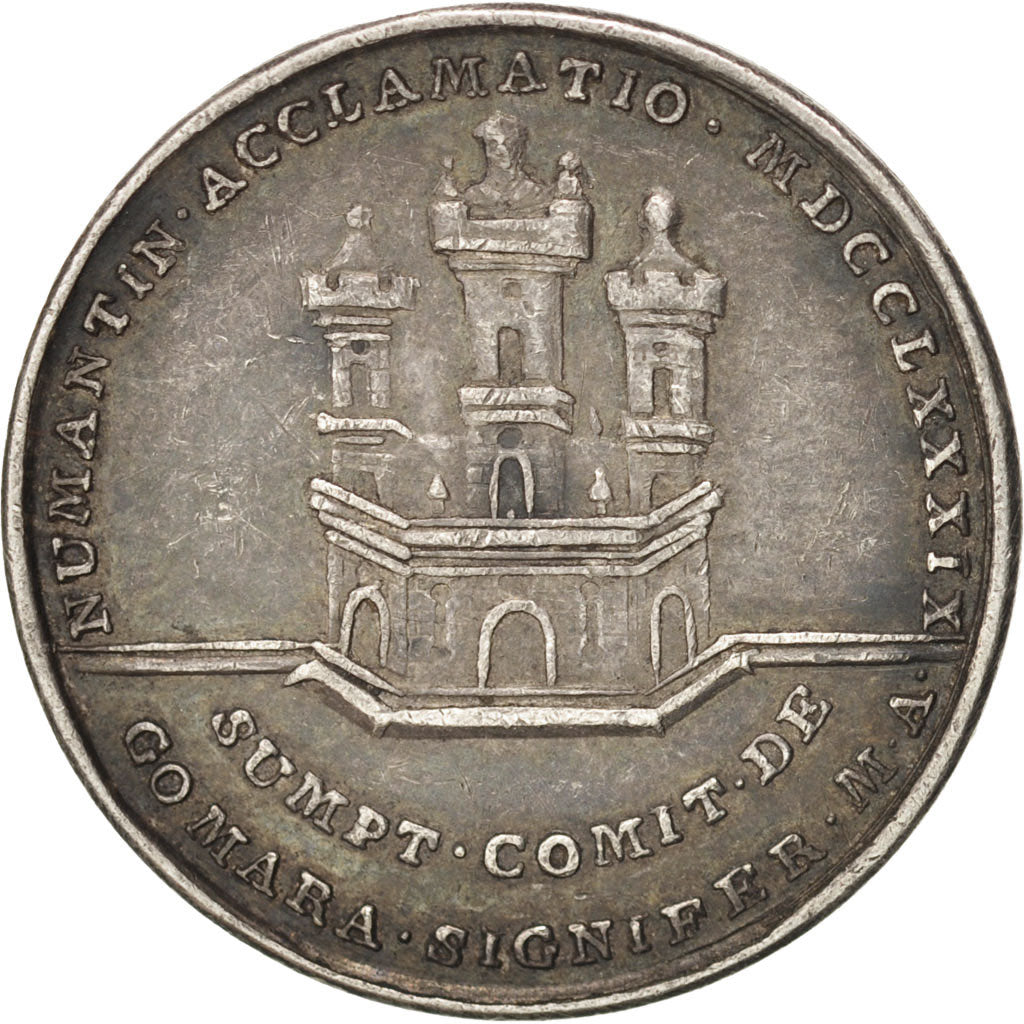 Spain, Charles IV and Eloise, History, Medal, 1789, AU(50-53), Silver, 19