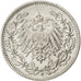 GERMANY - EMPIRE, 1/2 Mark, 1905, Stuttgart, KM #17, AU(55-58), Silver, 20, 2.75
