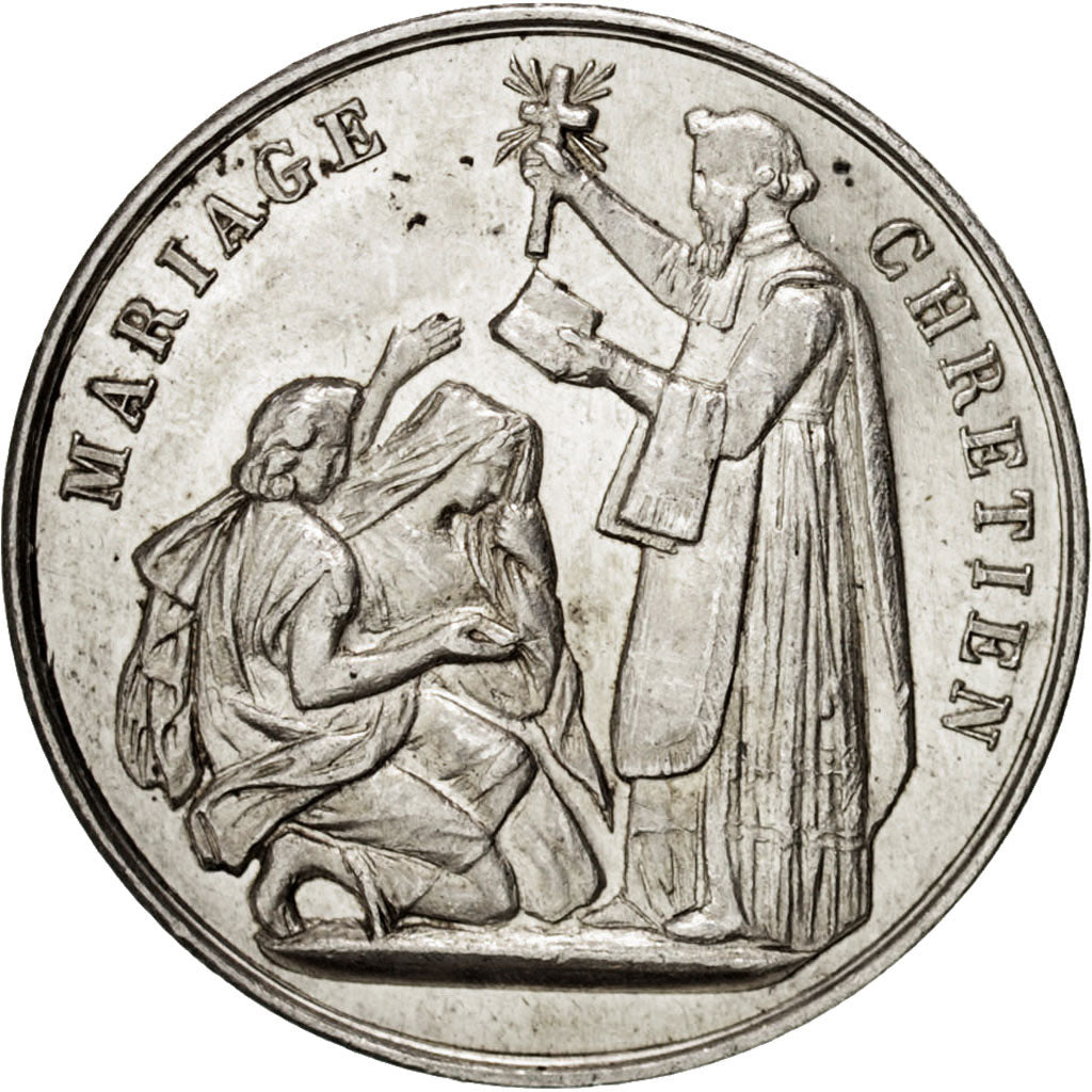 France, Wedding medal, Religions & beliefs, Medal, AU(55-58)