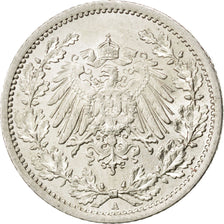 GERMANY - EMPIRE, 1/2 Mark, 1907, Berlin, KM #17, AU(55-58), Silver, 20, 0.00