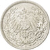 GERMANY - EMPIRE, 1/2 Mark, 1907, Berlin, KM #17, AU(55-58), Silver, 20, 0.00