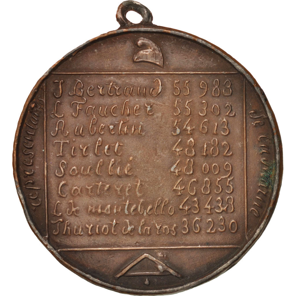 France, Medal, L'Assemblée Législative de 1849, History, 1849, AU(55-58), Tin