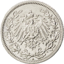 GERMANY - EMPIRE, 1/2 Mark, 1908, Berlin, KM #17, AU(55-58), Silver, 20, 2.70