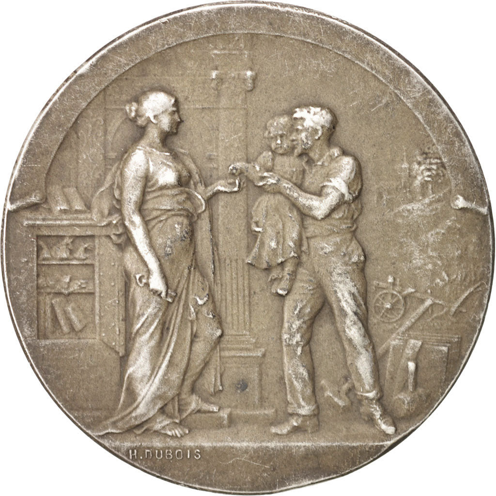 France, Token, Savings Bank, Rouen Saving bank, 1908, AU(50-53), Silver