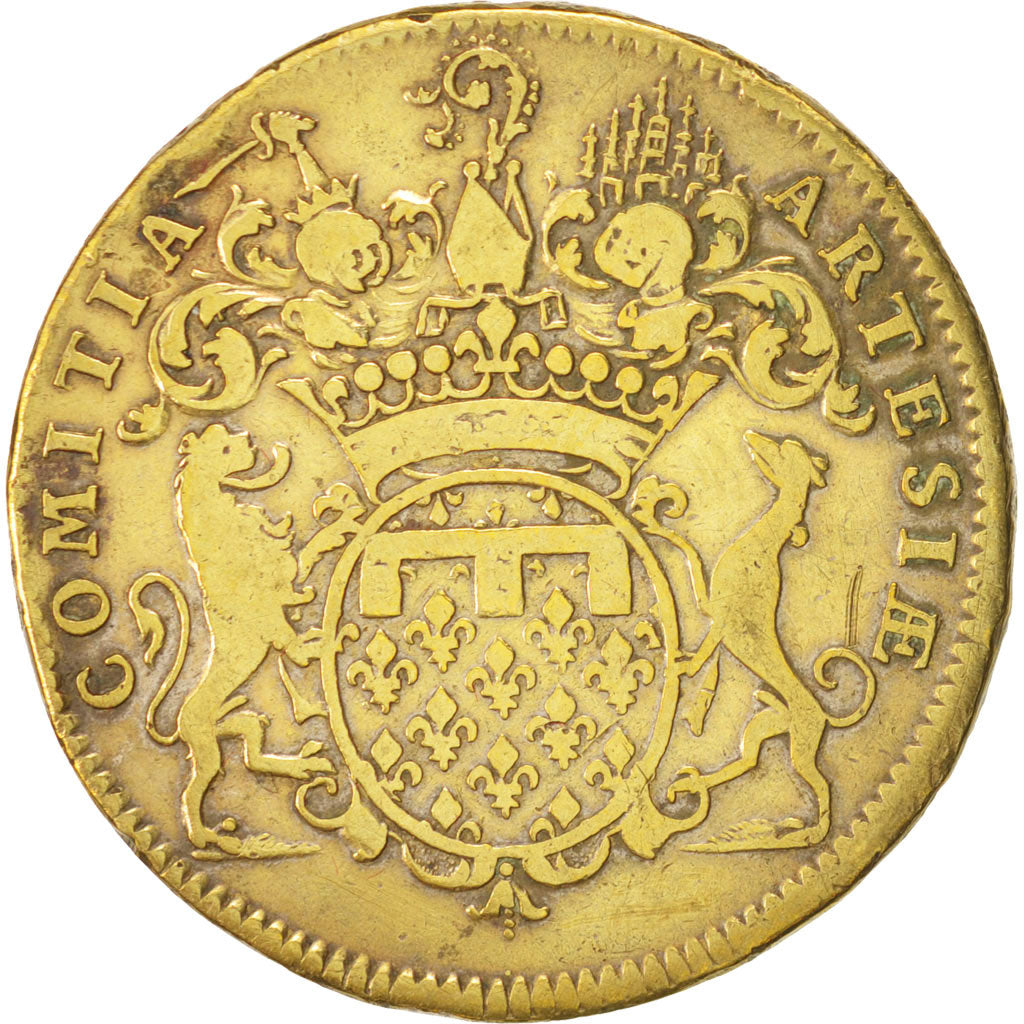 France, Jeton, Royal, États d'Artois, Louis XIV, TB+, Laiton, Feuardent:6885