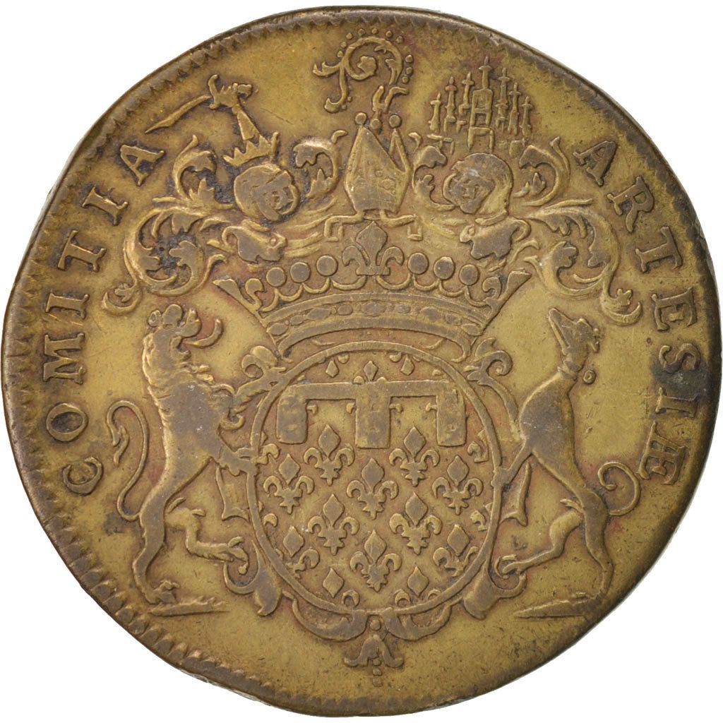 France, Jeton, Royal, États d'Artois, Louis XV, TTB, Laiton
