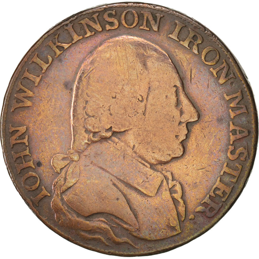 Great Britain, Token, Trades, Wilkinson's Iron Master & Vulcan, 1790, VF(30-35)