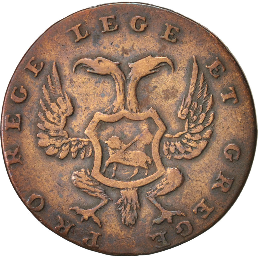 Great Britain, Trades, Scarce Patrick Maxwell's Flax & Double-Headed Eagle
