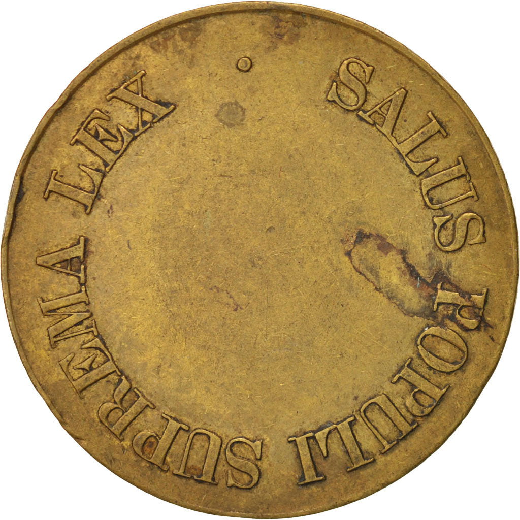 France, Club, Société magnétique de Rouen, Token, 1841, AU(55-58), Brass, 27