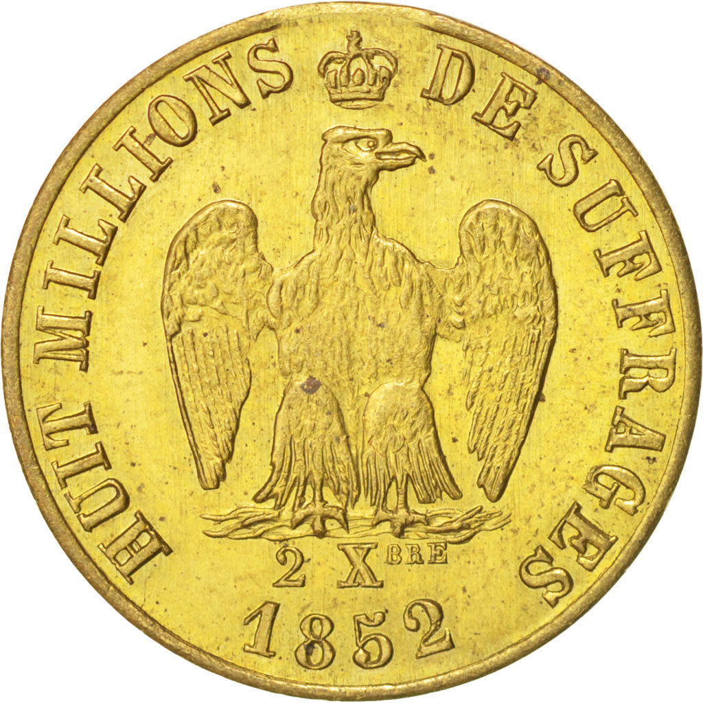 France, Second Empire, Napoléon III proclamation, Token, 1852, AU(55-58)
