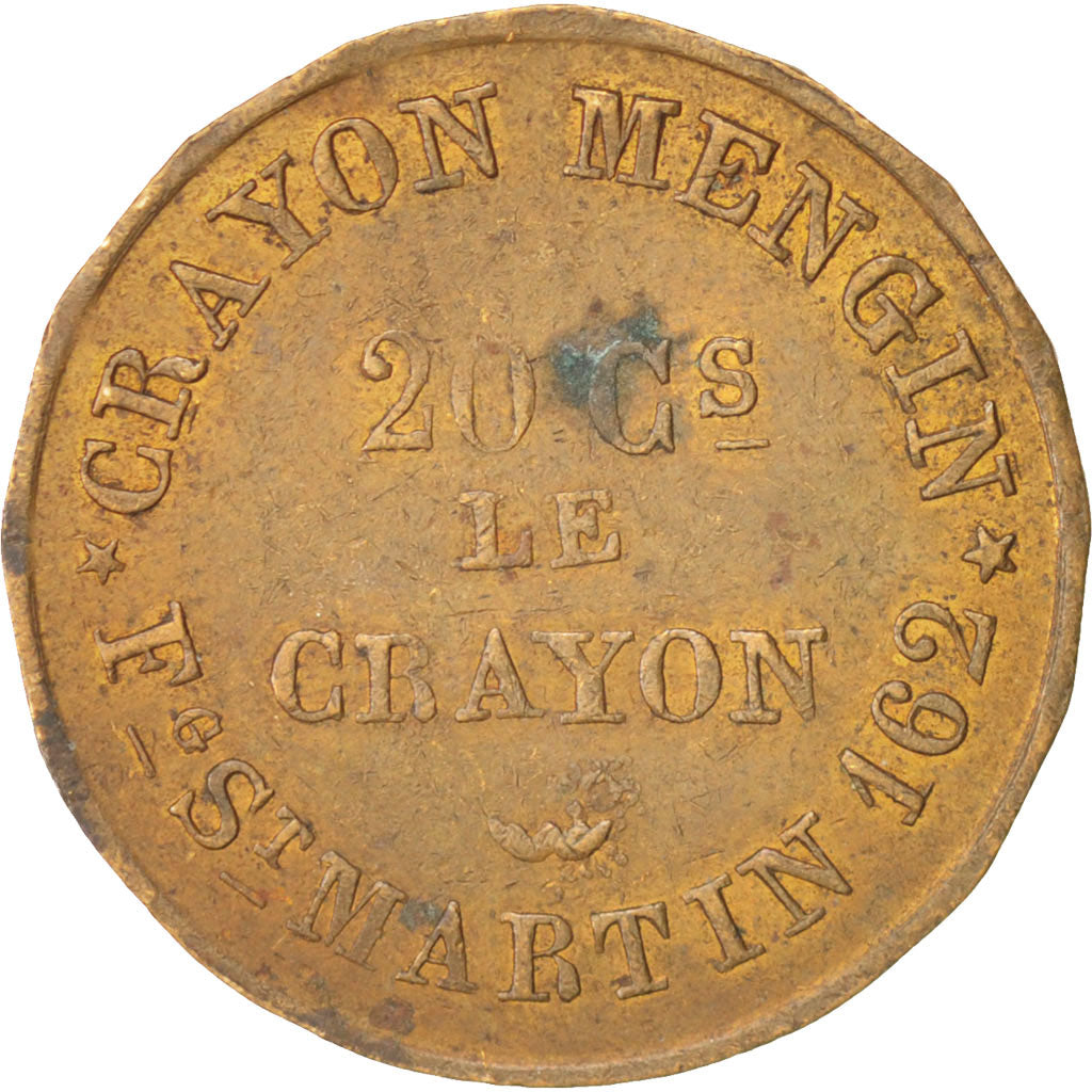 France, Trades, Crayons Mengin, Token, AU(50-53), Brass, 23