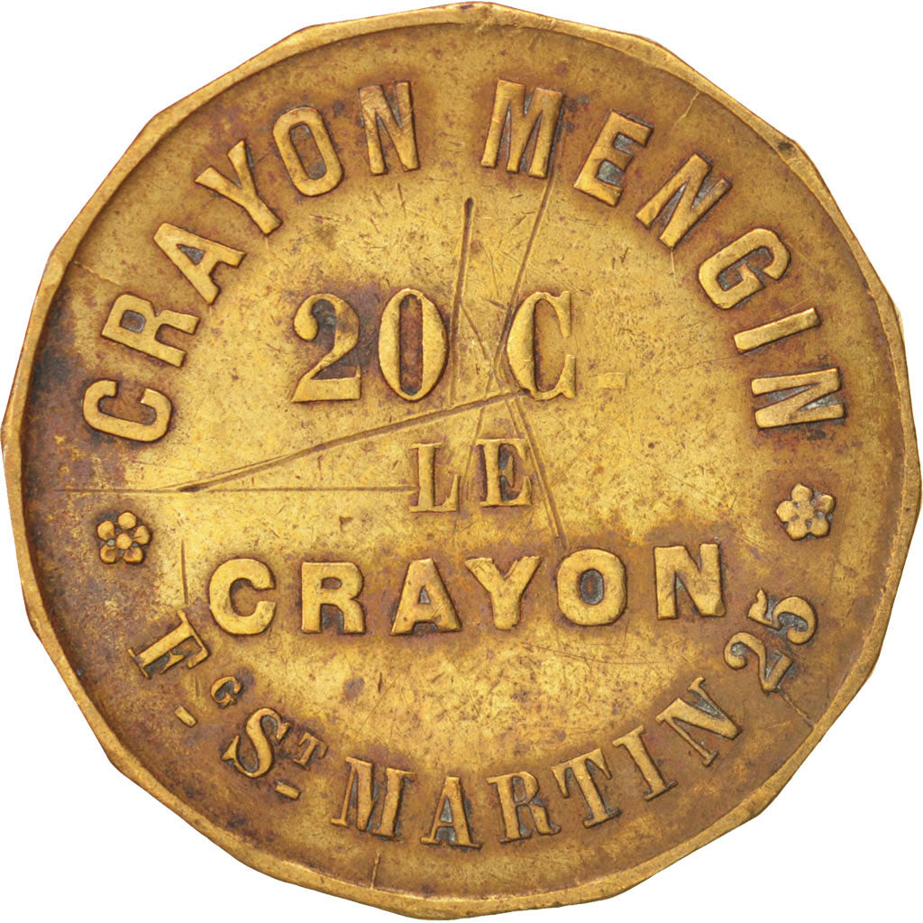 France, Token, Trades, Crayons Mengin, AU(55-58), Brass
