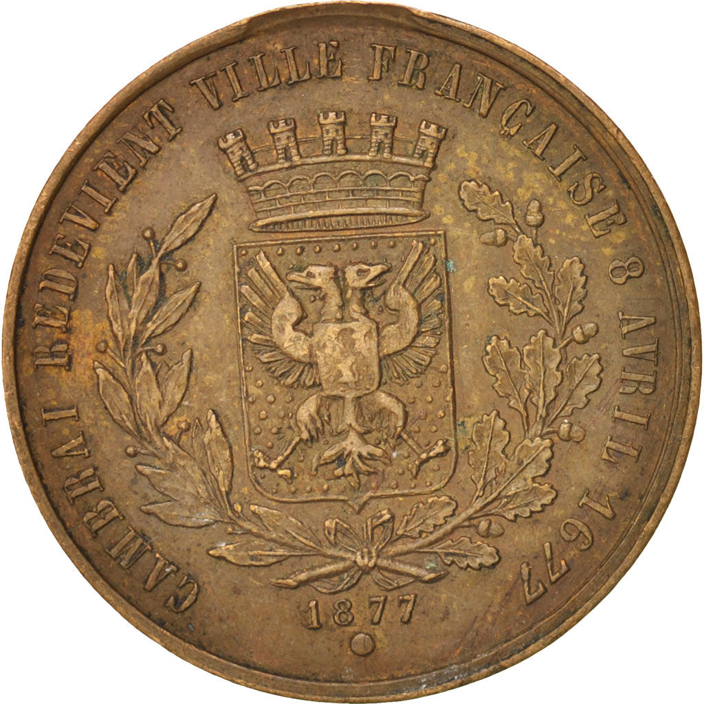 France, Token, Cambrai turn back to France, French Third Republic, 1877