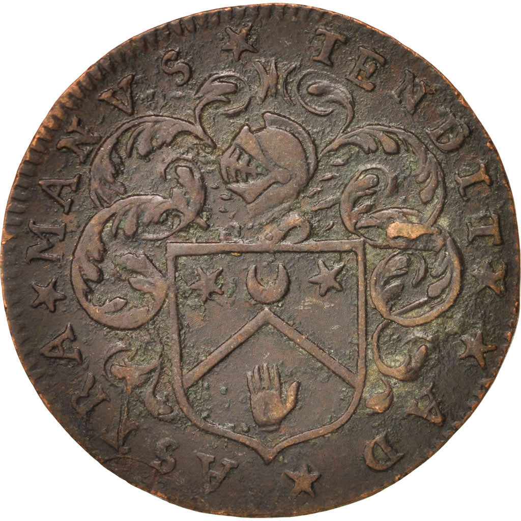 France, Royal, Surmain, Token, 1657, AU(55-58), Copper, 27