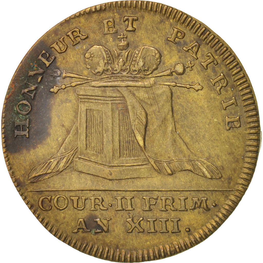France, Royal, Napoléon, First French Empire, Token, 1805, AU(50-53), Brass, 25