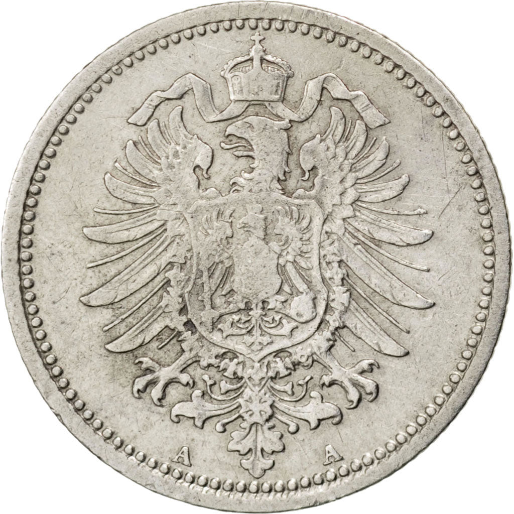 GERMANY - EMPIRE, 20 Pfennig, 1874, Berlin, KM #5, EF(40-45), Silver, 1.07