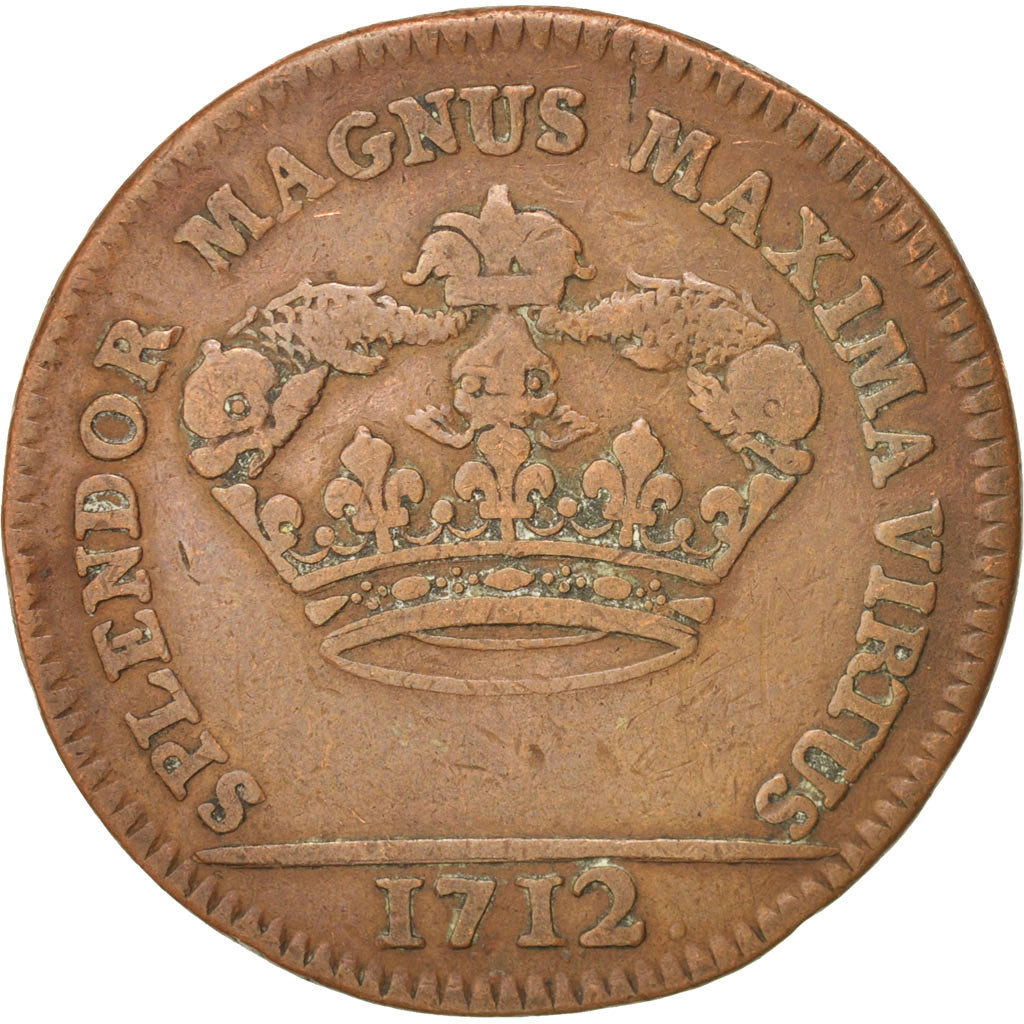 France, Royal, Dauphiné, Marie-Adélaïde of Savoie, Token, 1712, TB, Cuivre...