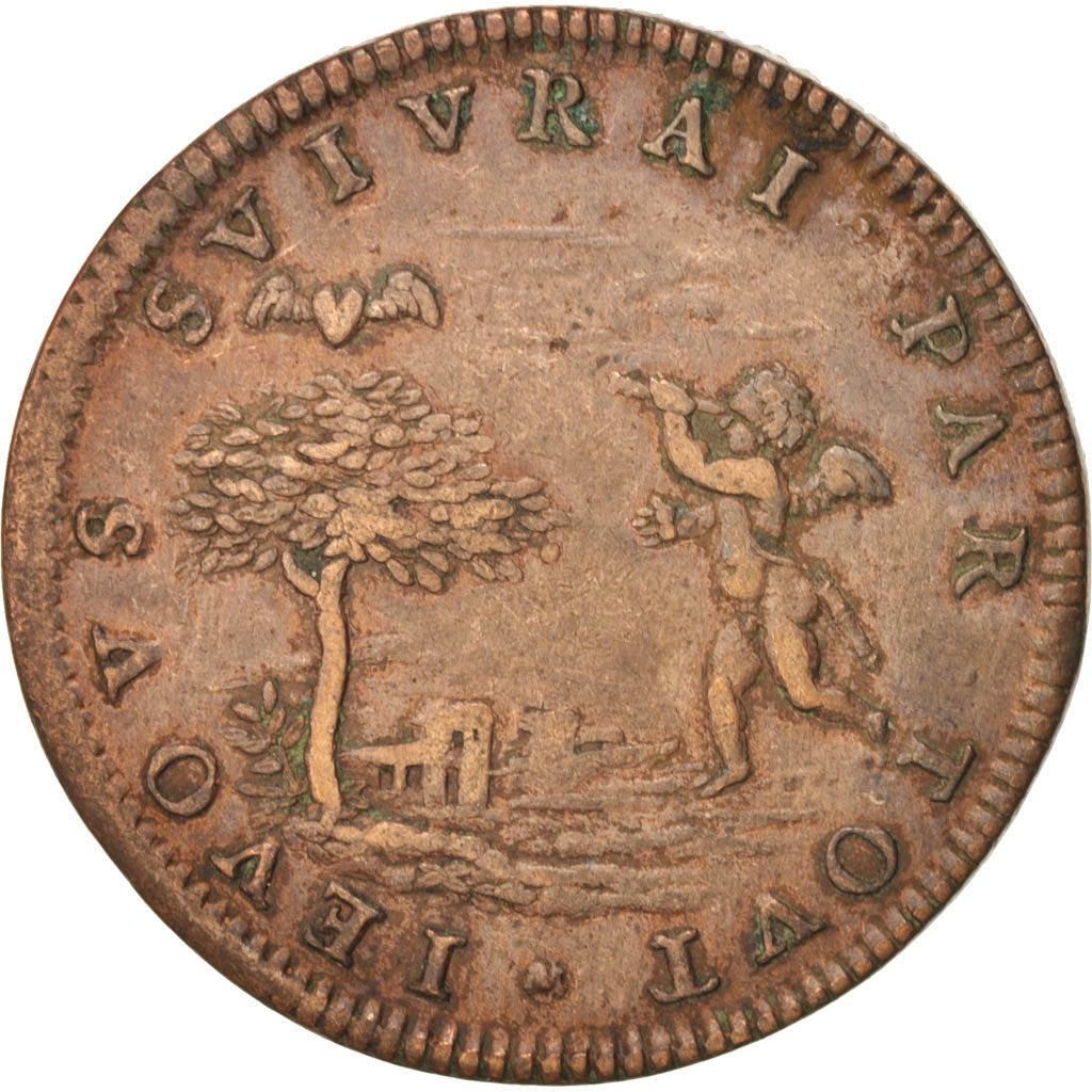 France, Galant token, Token, XVIII century, SUP, Cuivre, 29