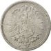 GERMANY - EMPIRE, 20 Pfennig, 1874, Frankfurt, KM #5, EF(40-45), Silver, 0.95
