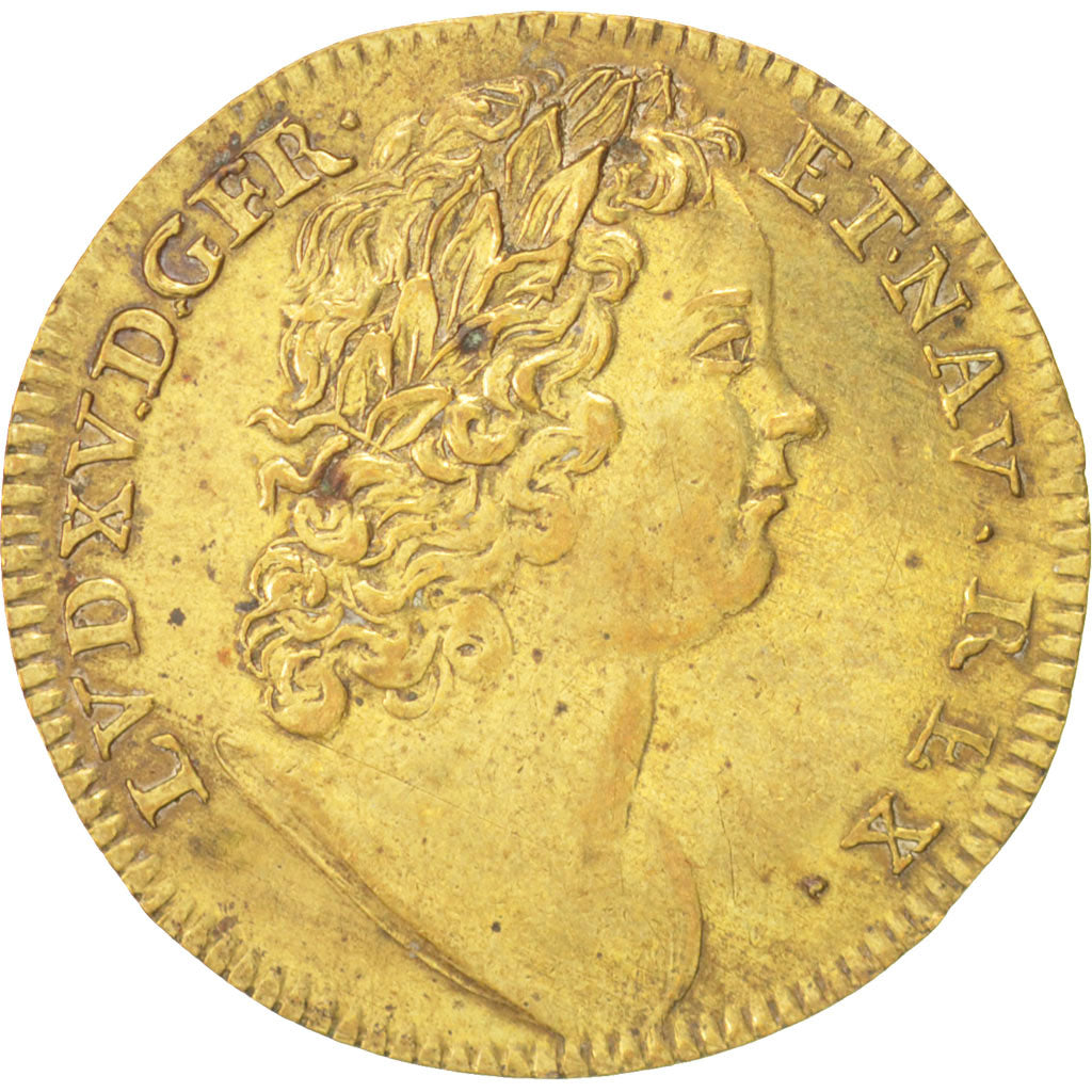France, Token, Royal, Louis XV, AU(55-58), Brass