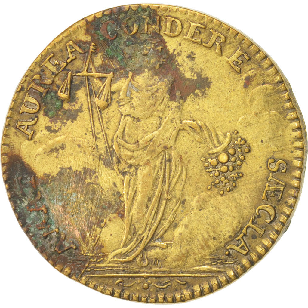 France, Token, Royal, Louis XV, AU(55-58), Brass
