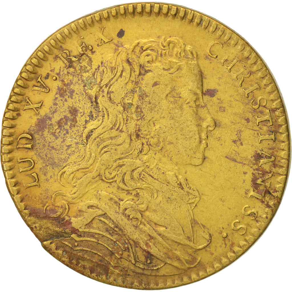 France, Token, Royal, Louis XV, EF(40-45), Brass