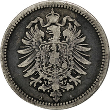 GERMANY - EMPIRE, 50 Pfennig, 1876, Berlin, KM #6, VF(20-25), Silver, 2.62