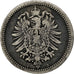 GERMANY - EMPIRE, 50 Pfennig, 1876, Berlin, KM #6, VF(20-25), Silver, 2.62