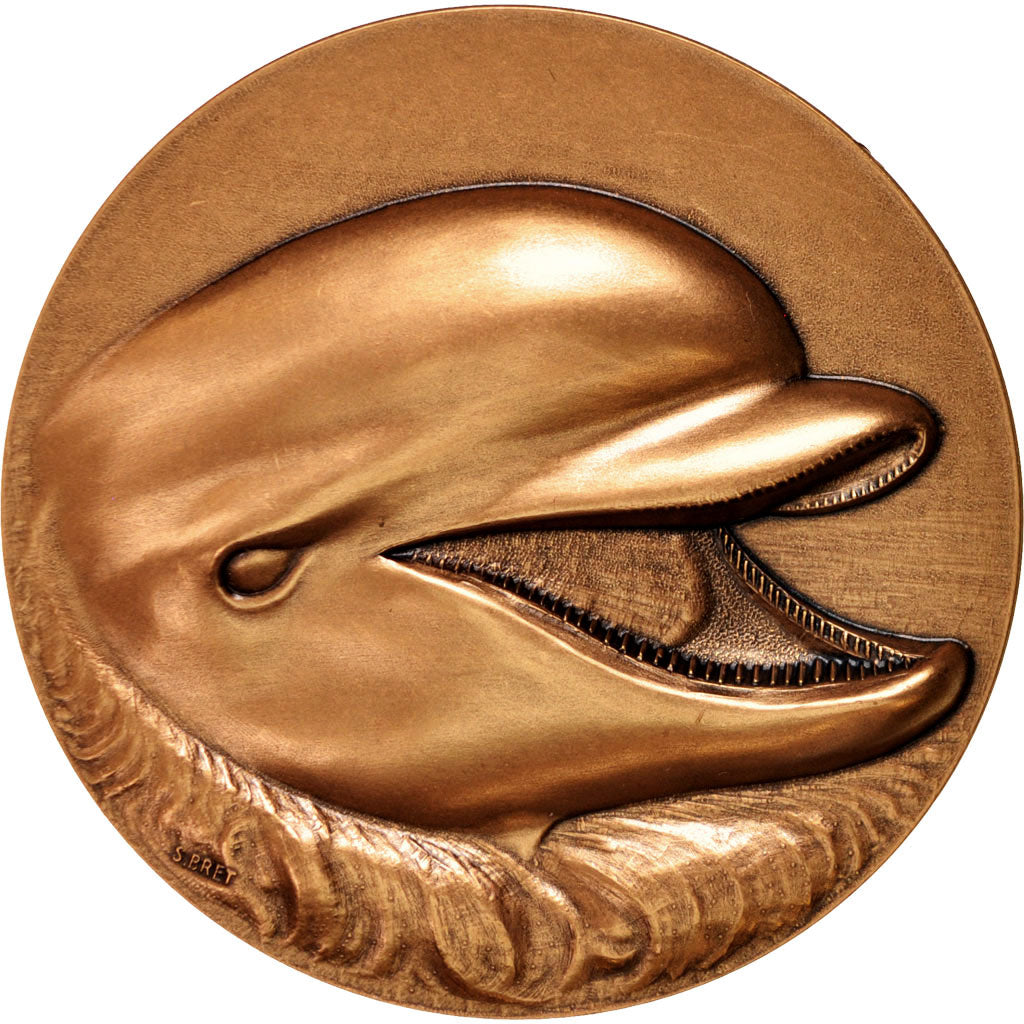Francia, Medal, Dolphin, Fauna, Bret, SPL, Bronzo
